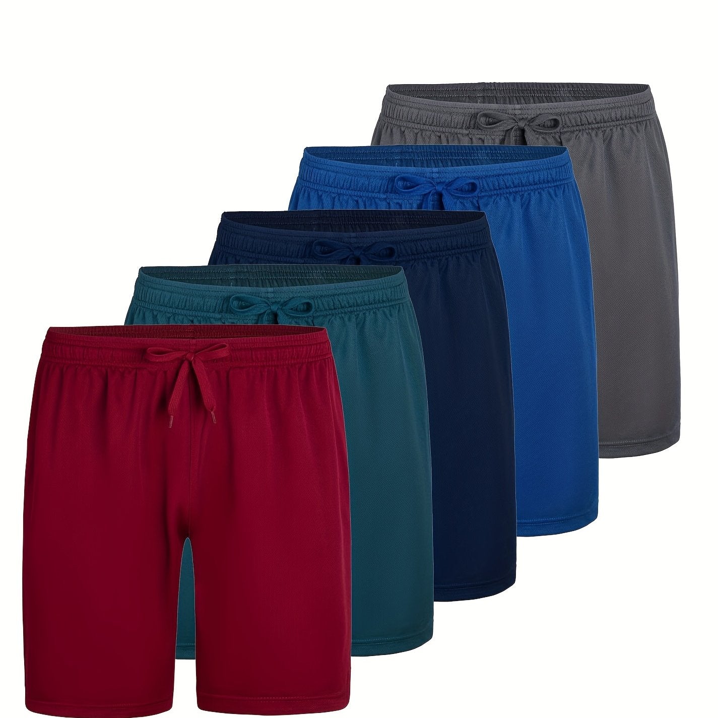 5-Piece Men's Lightweight Athletic Shorts Set