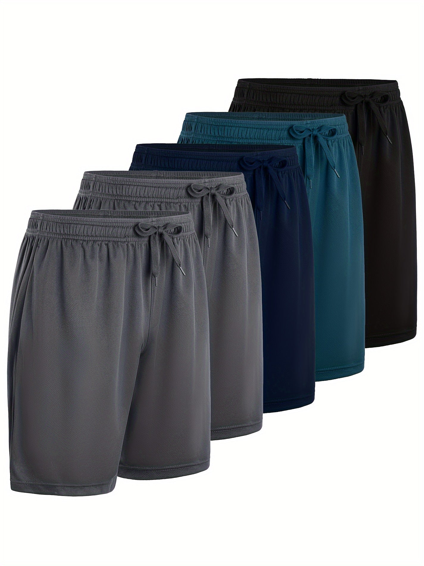 5-Piece Men's Lightweight Athletic Shorts Set