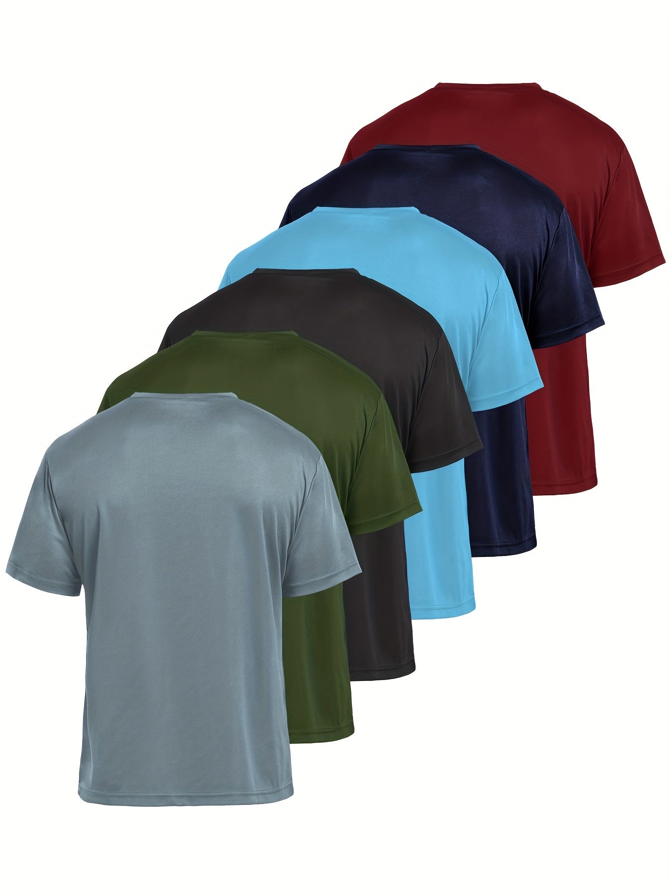 6-Pack Men's Quick-Dry Athletic T-Shirts