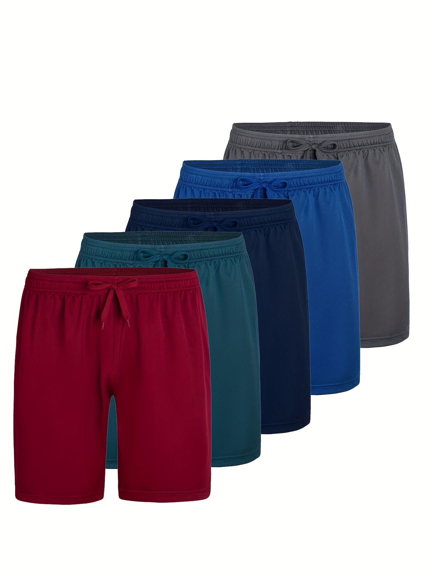 5-Piece Men's Lightweight Athletic Shorts Set