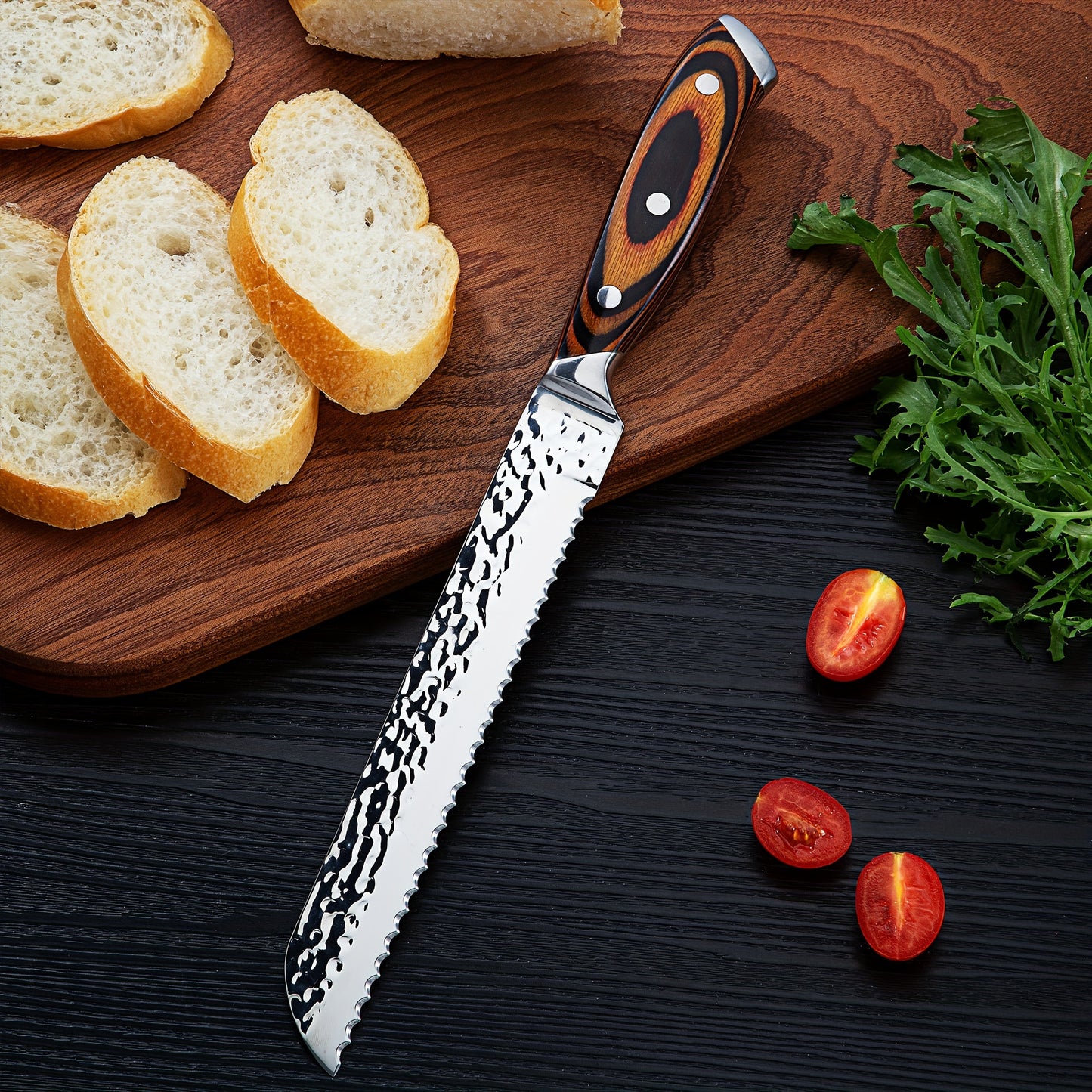 15-Piece High-Carbon Stainless Steel Knife Set with Block