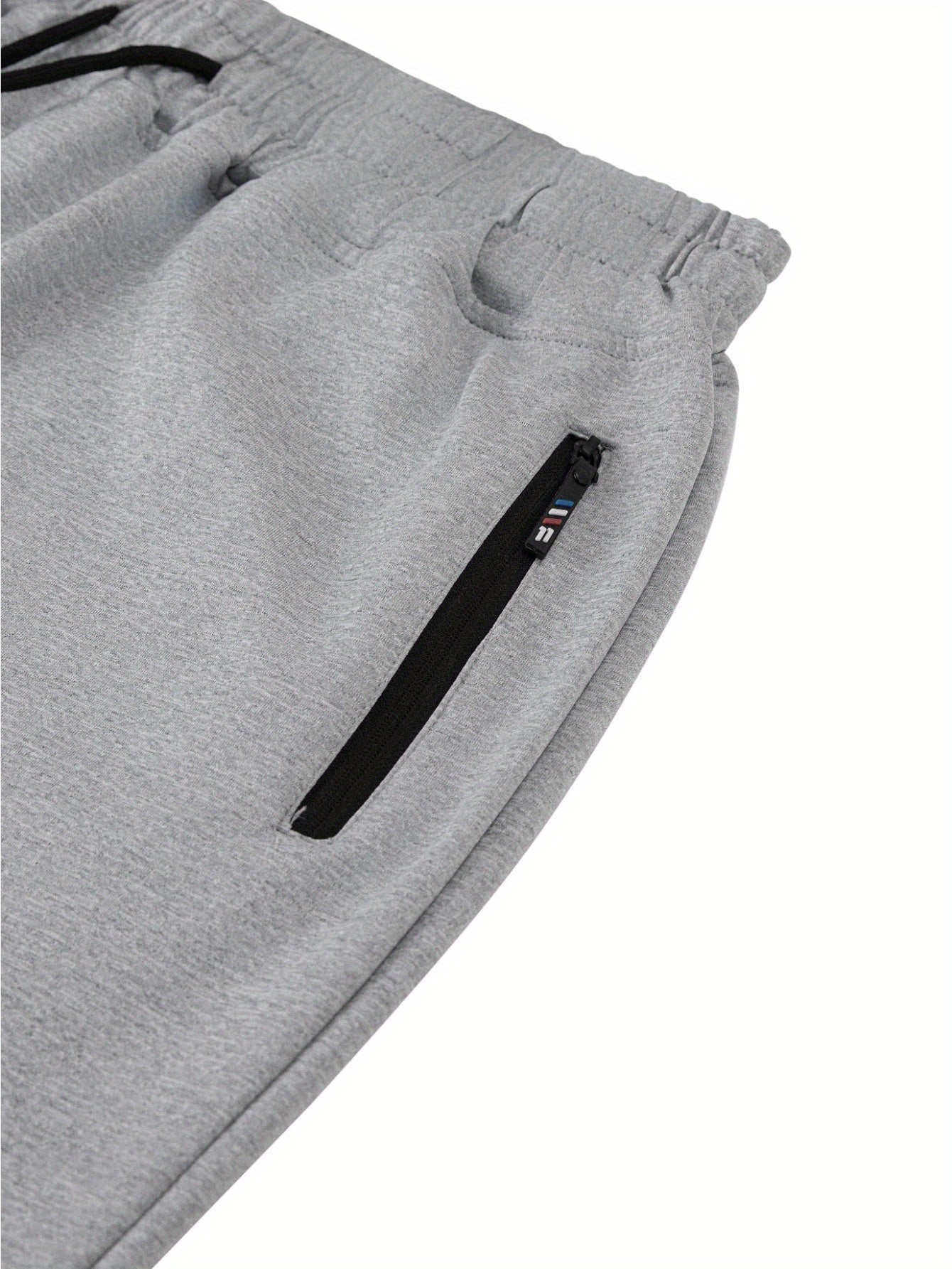 3-Pack Slim Fit Cotton Jogger Sweatpants with Zippered Pockets