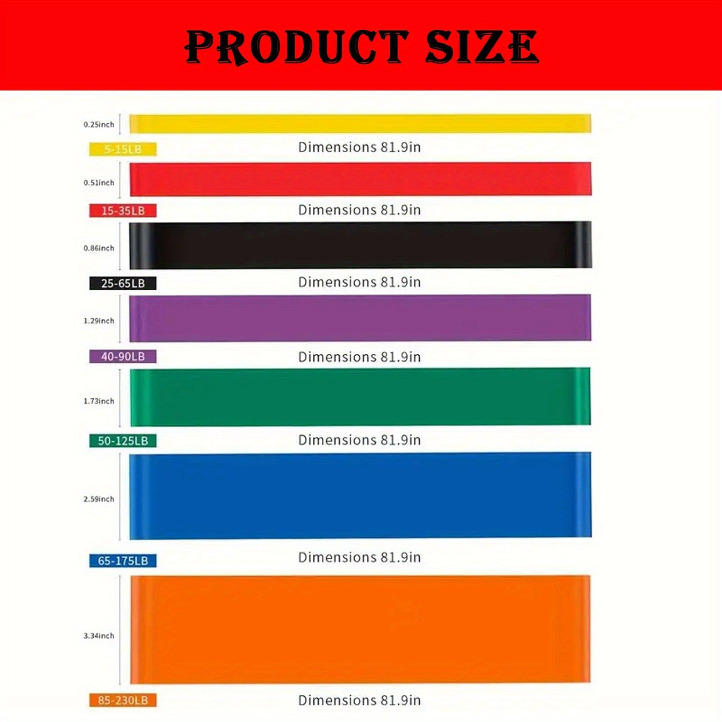 Natural Rubber Resistance Bands for Strength Training