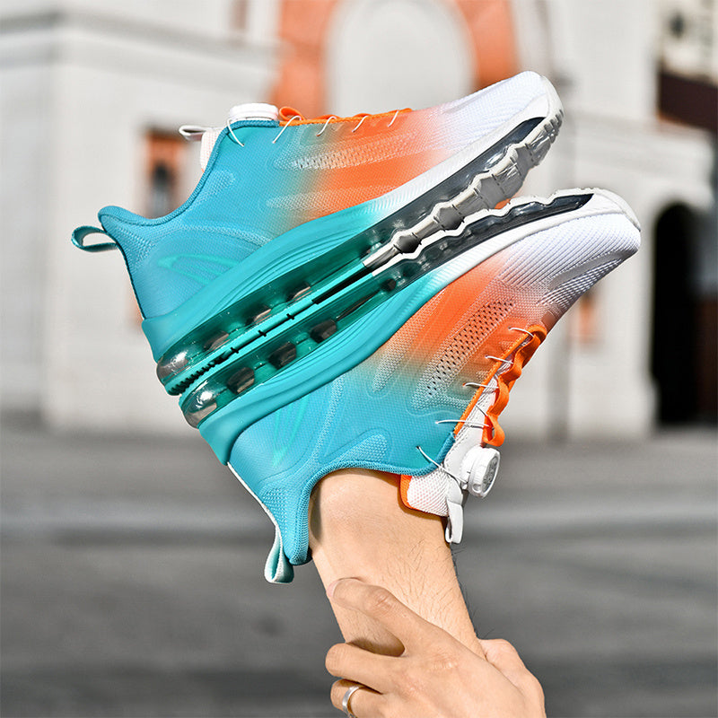 Men's Breathable Mid-Top Sports Shoes – Air Cushion & Non-Slip Design