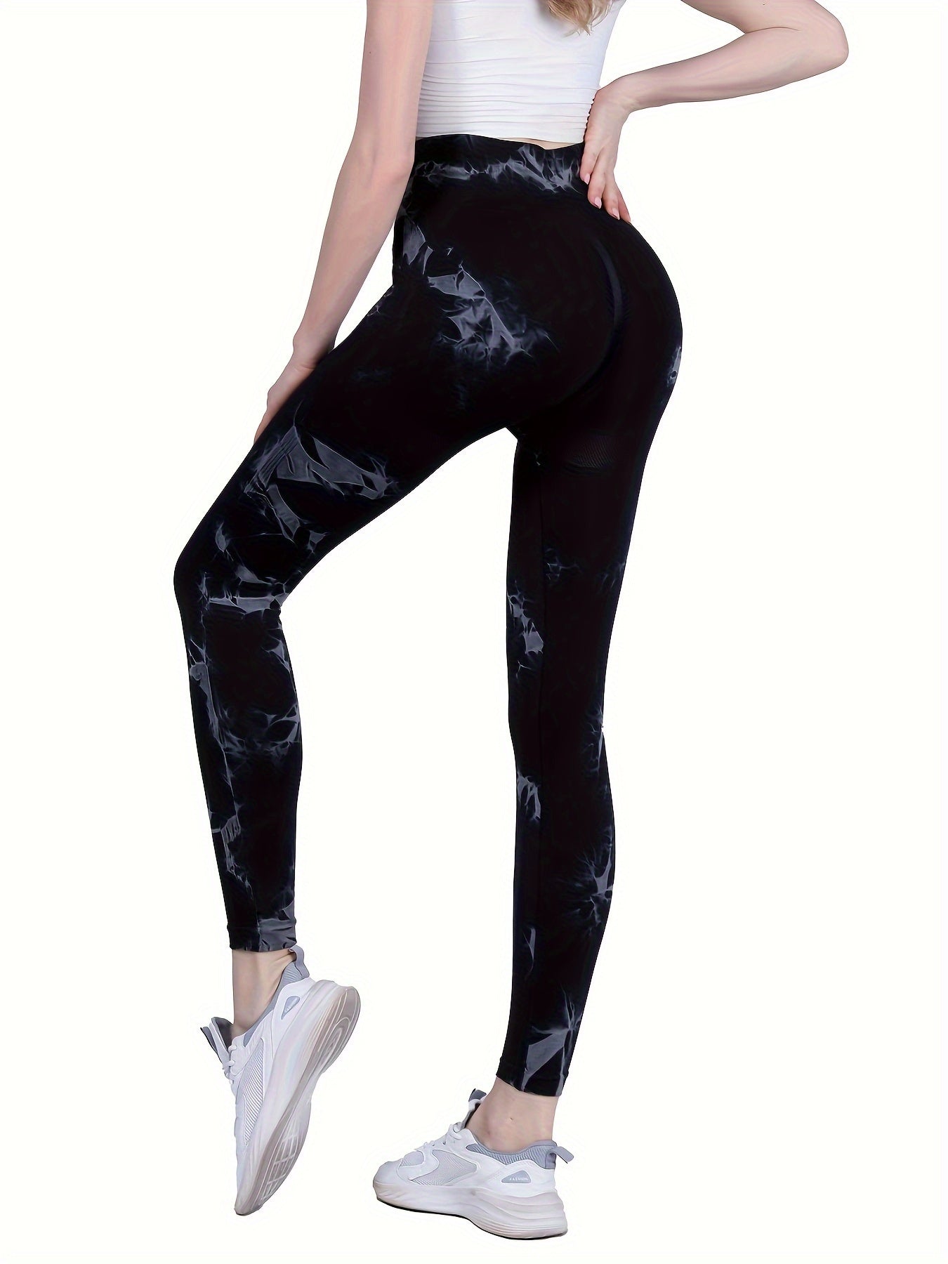 3-Pack Women's Seamless Tie-Dye High-Waisted Yoga Leggings