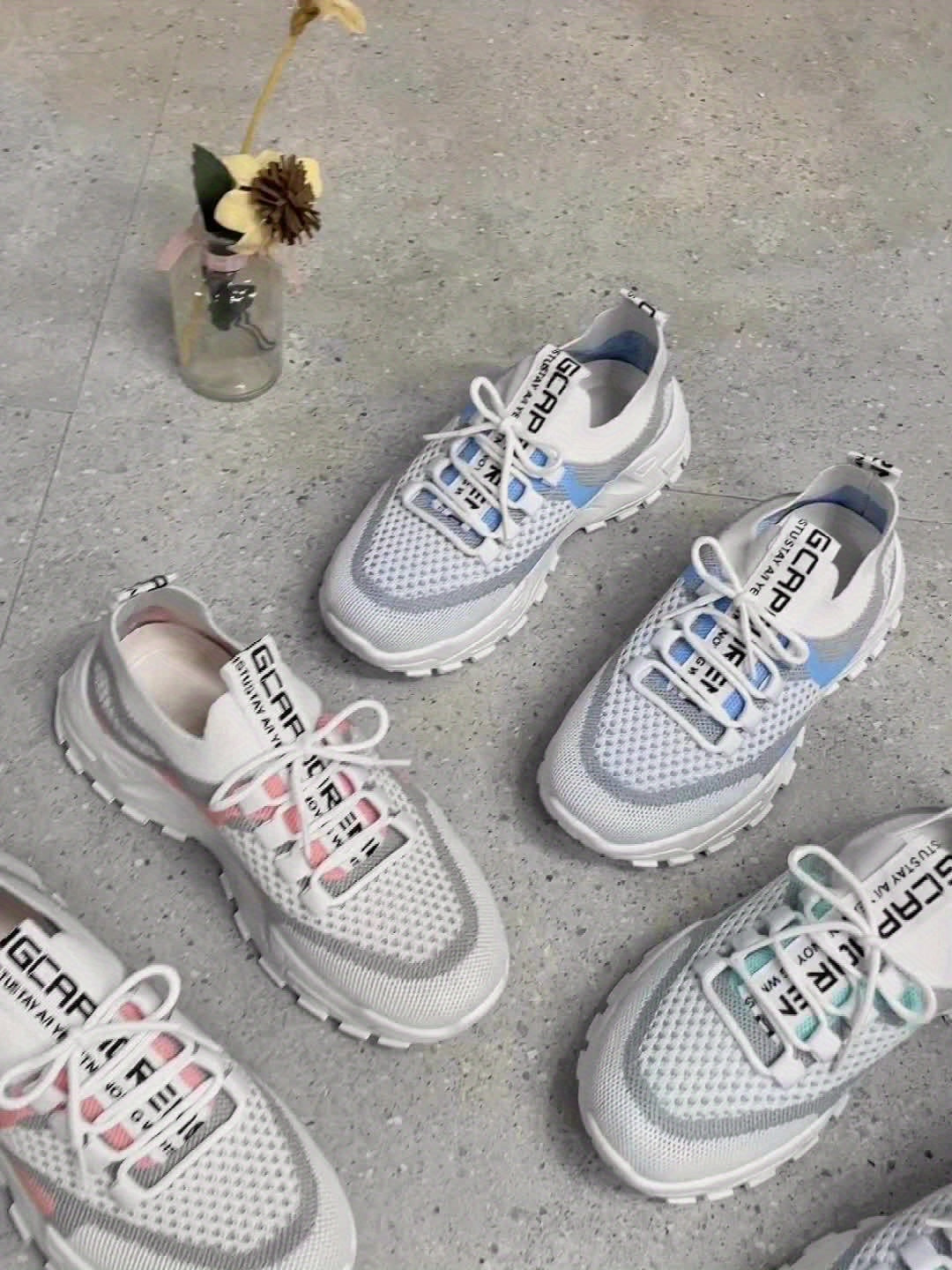 Women's Colorblock Knitted Sneakers – Stylish, Breathable & Comfortable