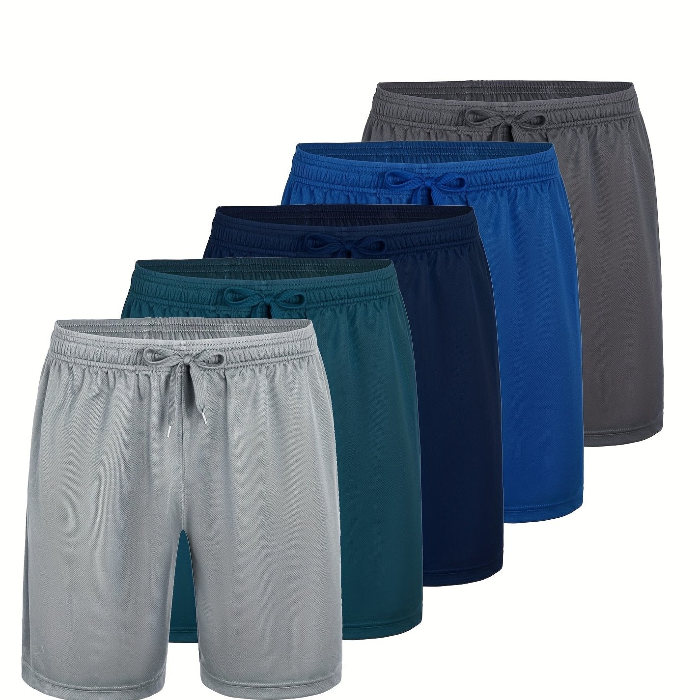 5-Piece Men's Lightweight Athletic Shorts Set