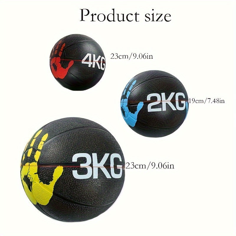 Durable Rubber Weighted Fitness Ball for Strength and Balance