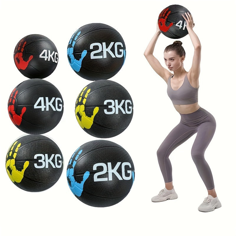 Durable Rubber Weighted Fitness Ball for Strength and Balance