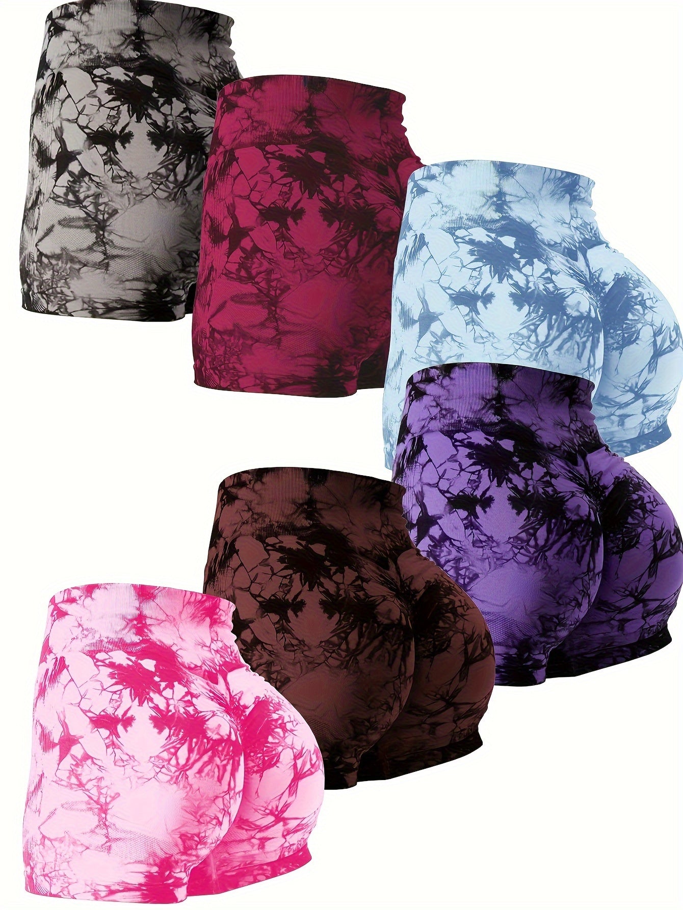 High-Stretch Tie-Dye Biker Shorts – Soft & Breathable Activewear