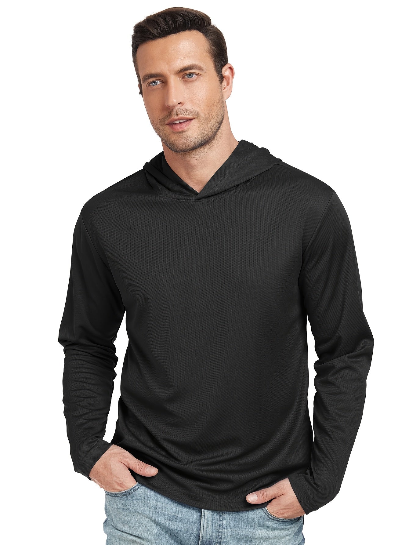 6-Pack Men's Quick-Dry Wicking Long Sleeve Hoodie Pullover Sweatshirts