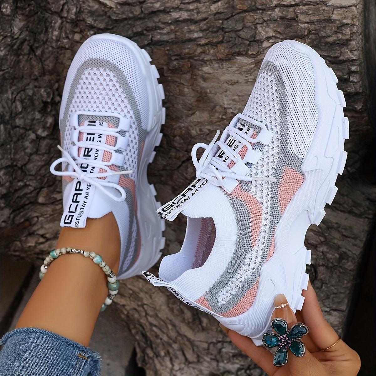 Women's Colorblock Knitted Sneakers – Stylish, Breathable & Comfortable