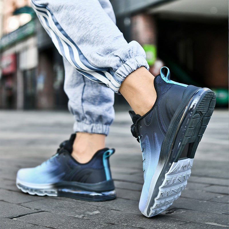 Men's Breathable Mid-Top Sports Shoes – Air Cushion & Non-Slip Design