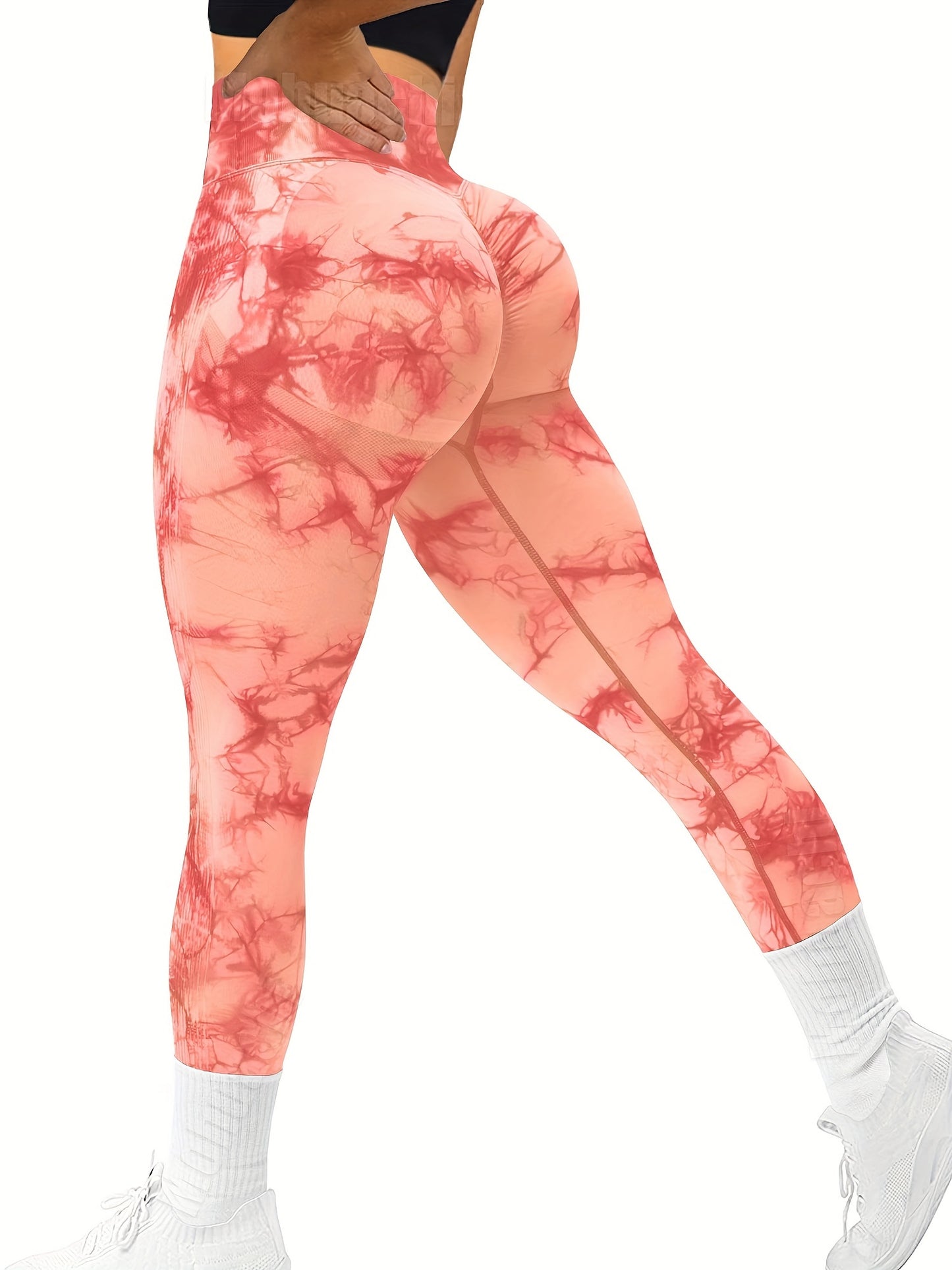 3-Pack Women's Seamless Tie-Dye High-Waisted Yoga Leggings