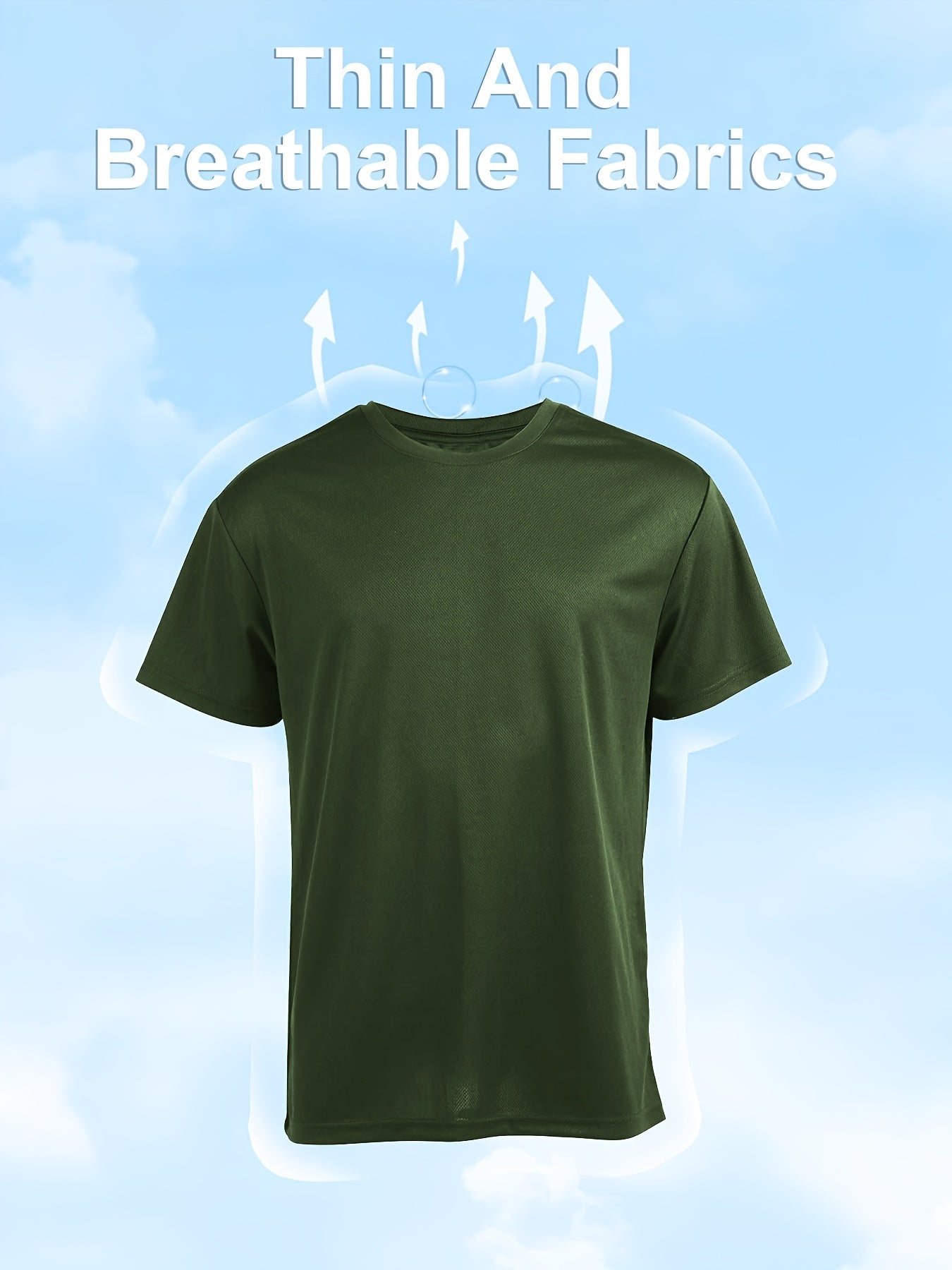 6-Pack Men's Quick-Dry Athletic T-Shirts