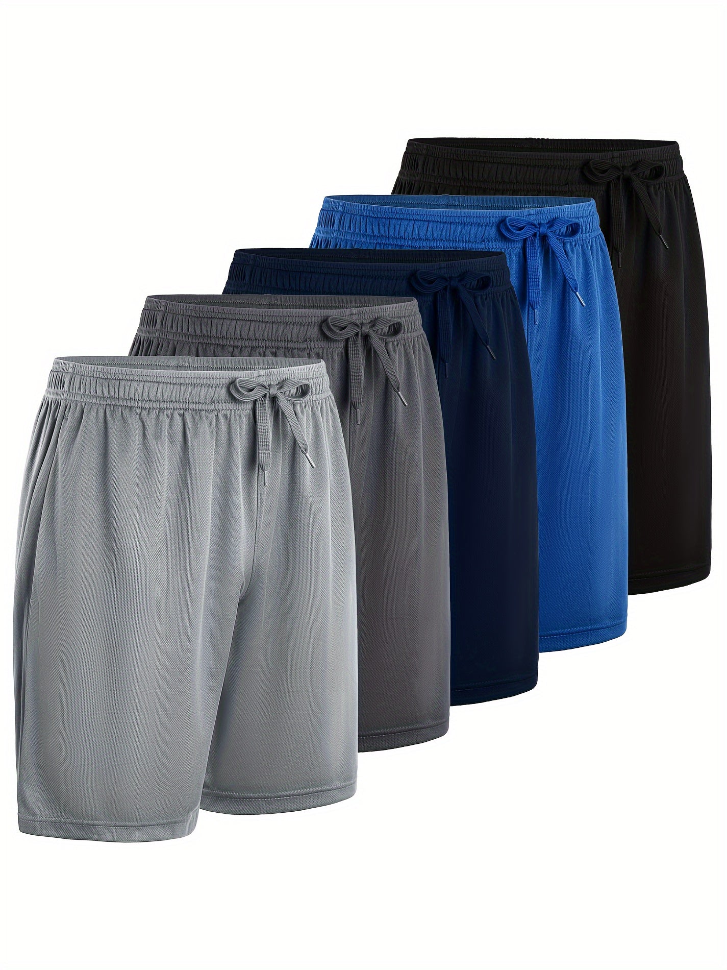5-Piece Men's Lightweight Athletic Shorts Set