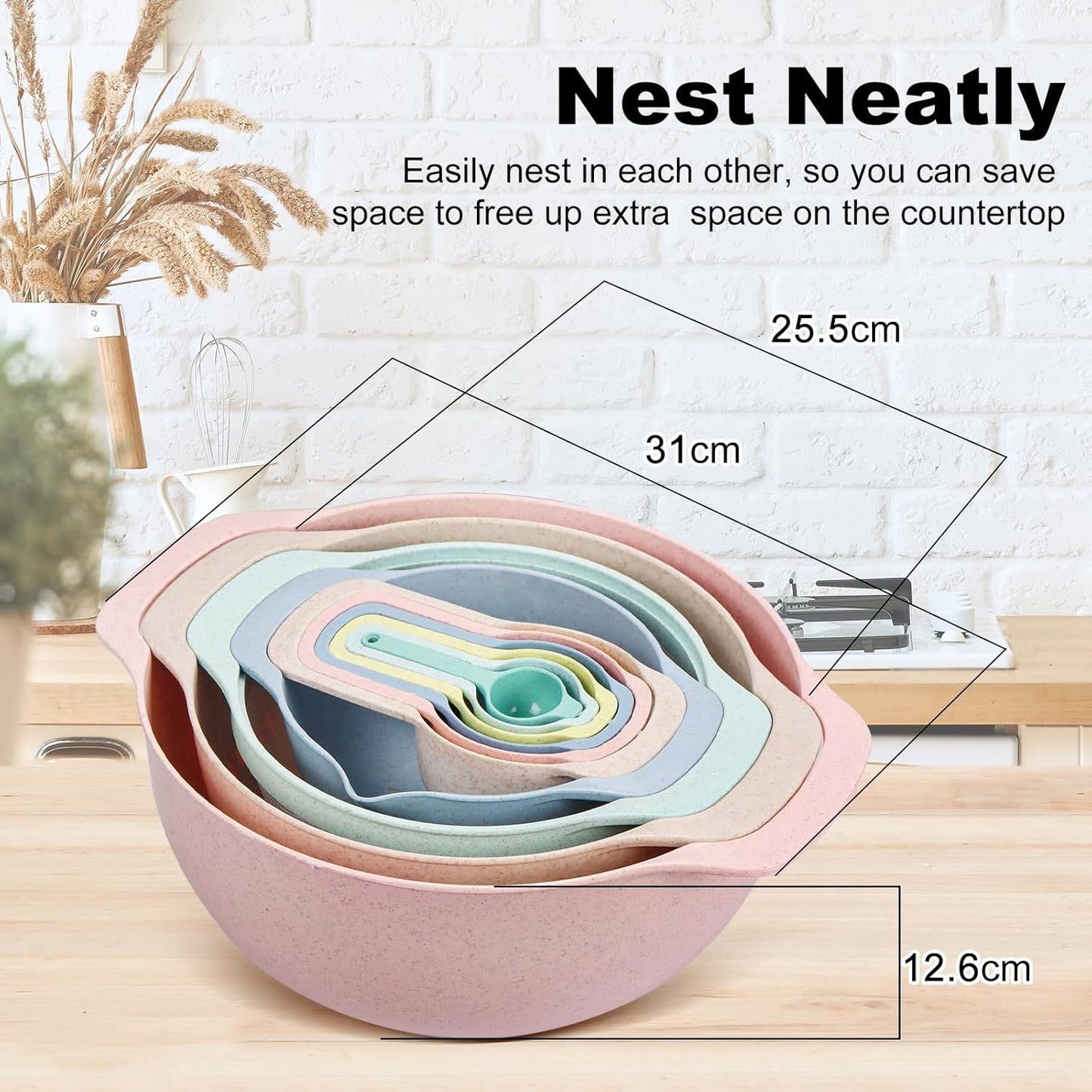 10-Piece Nesting Mixing Bowl and Measuring Cup Set