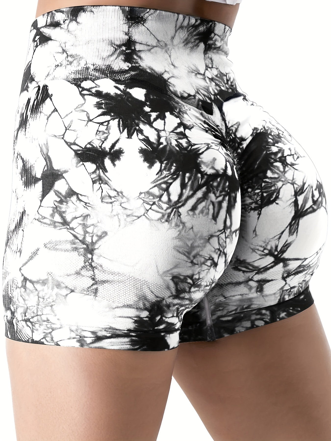 High-Stretch Tie-Dye Biker Shorts – Soft & Breathable Activewear