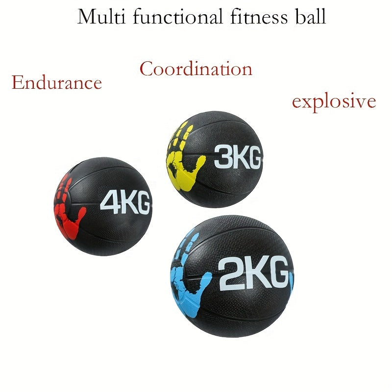 Durable Rubber Weighted Fitness Ball for Strength and Balance