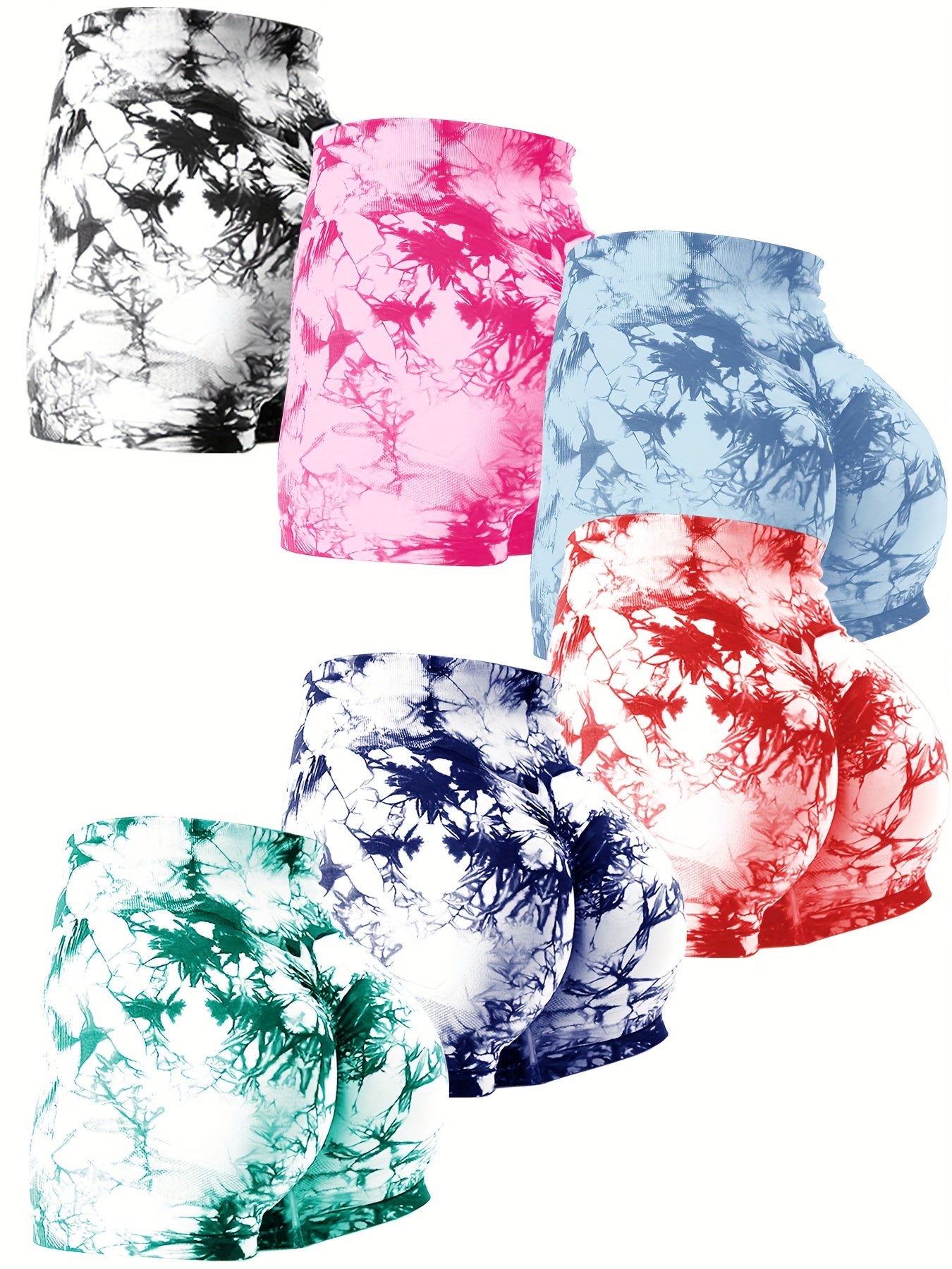 High-Stretch Tie-Dye Biker Shorts – Soft & Breathable Activewear