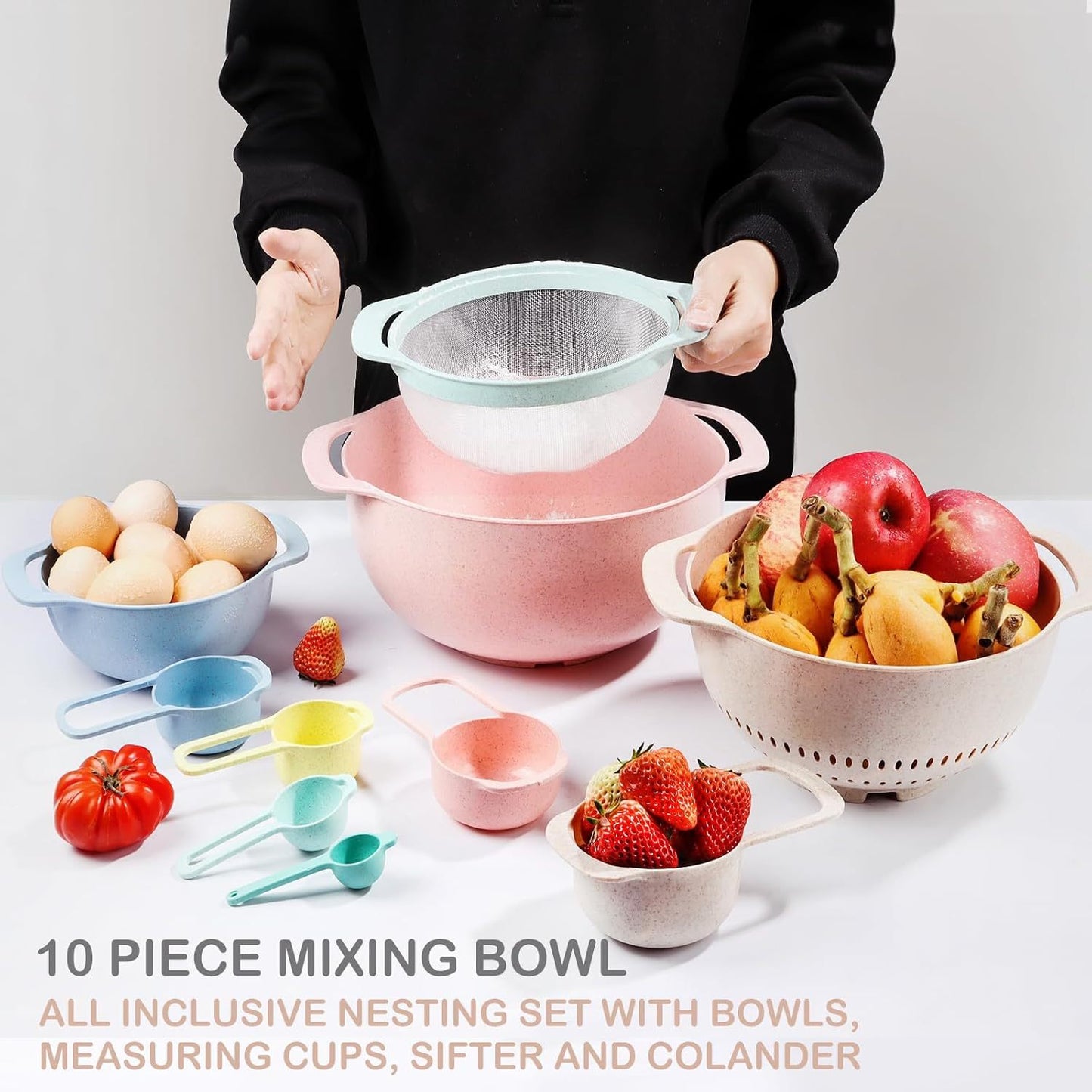 10-Piece Nesting Mixing Bowl and Measuring Cup Set