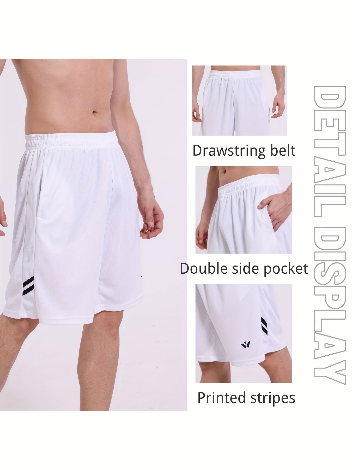 5-Pack Men's Quick-Dry Sports Shorts with Pockets