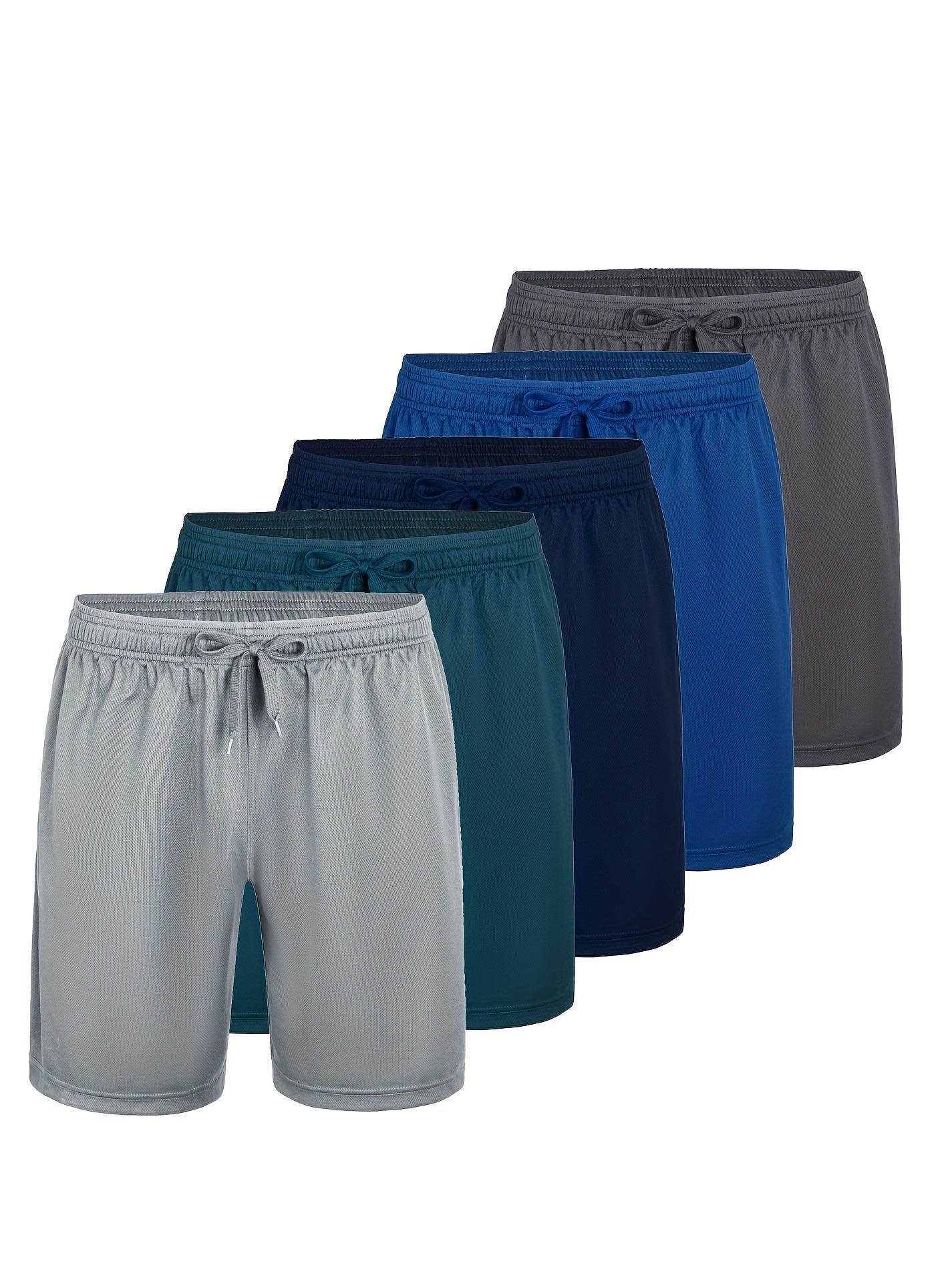 5-Piece Men's Lightweight Athletic Shorts Set