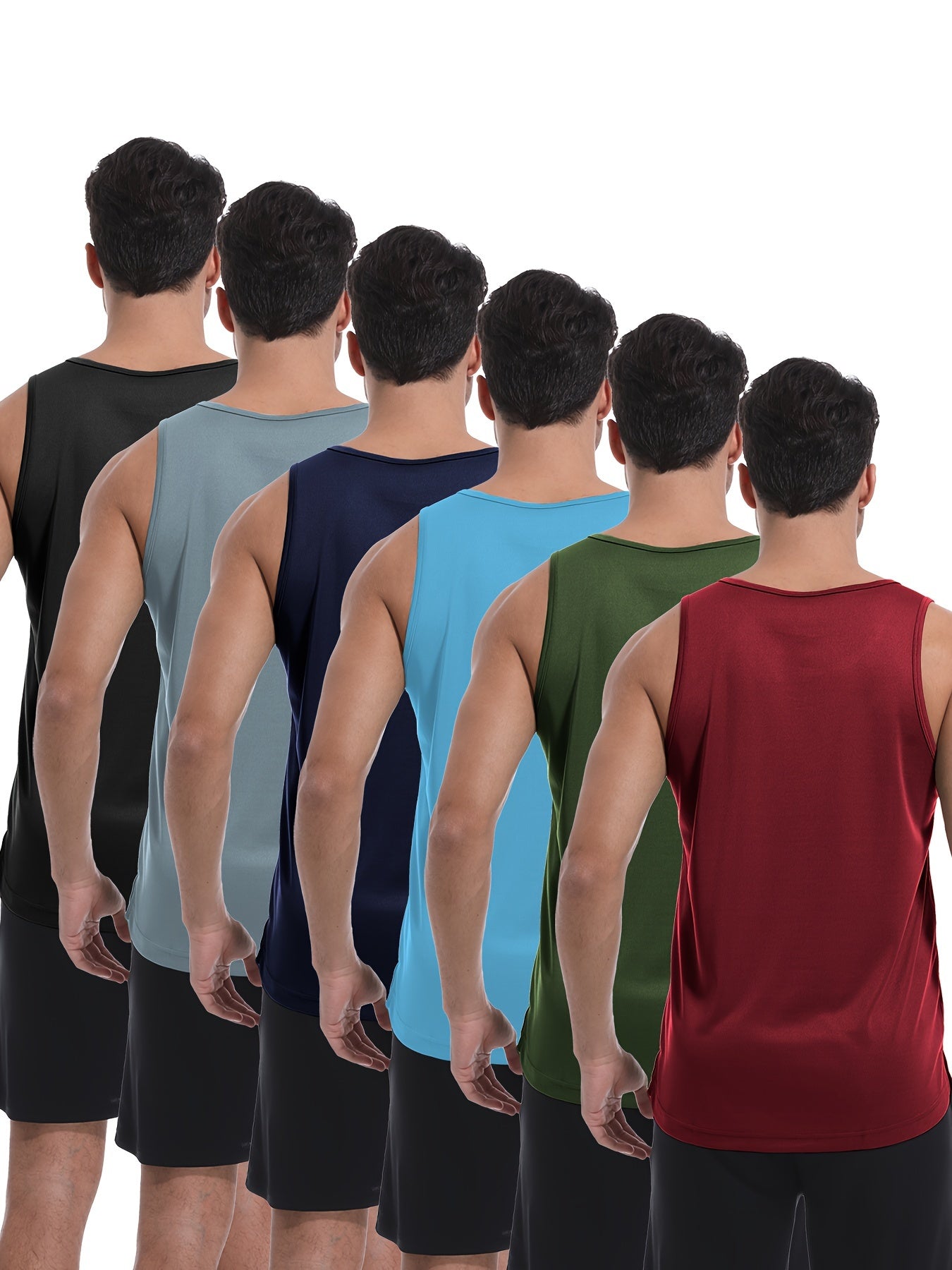 6-Piece Quick-Dry Athletic Tank Tops
