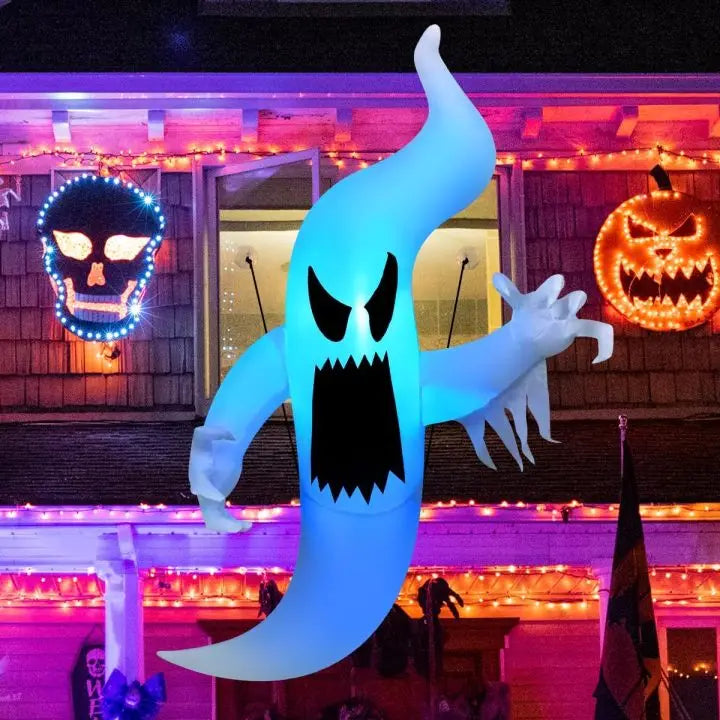 5FT Inflatable Halloween Ghost with LED Lights for Outdoor Decoration