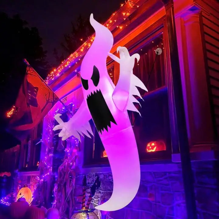 5FT Inflatable Halloween Ghost with LED Lights for Outdoor Decoration