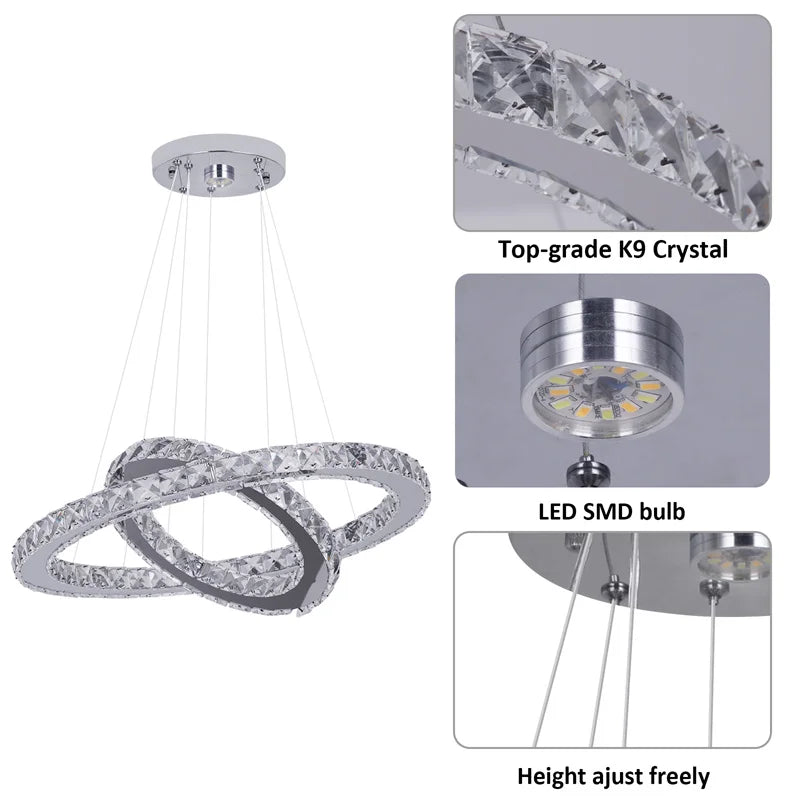 LED Crystal Ceiling Chandelier