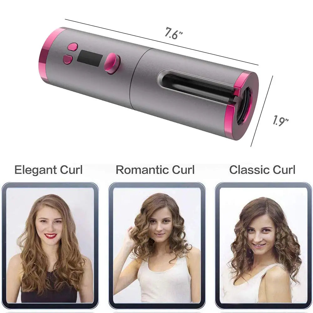 Portable Cordless Automatic Hair Curler