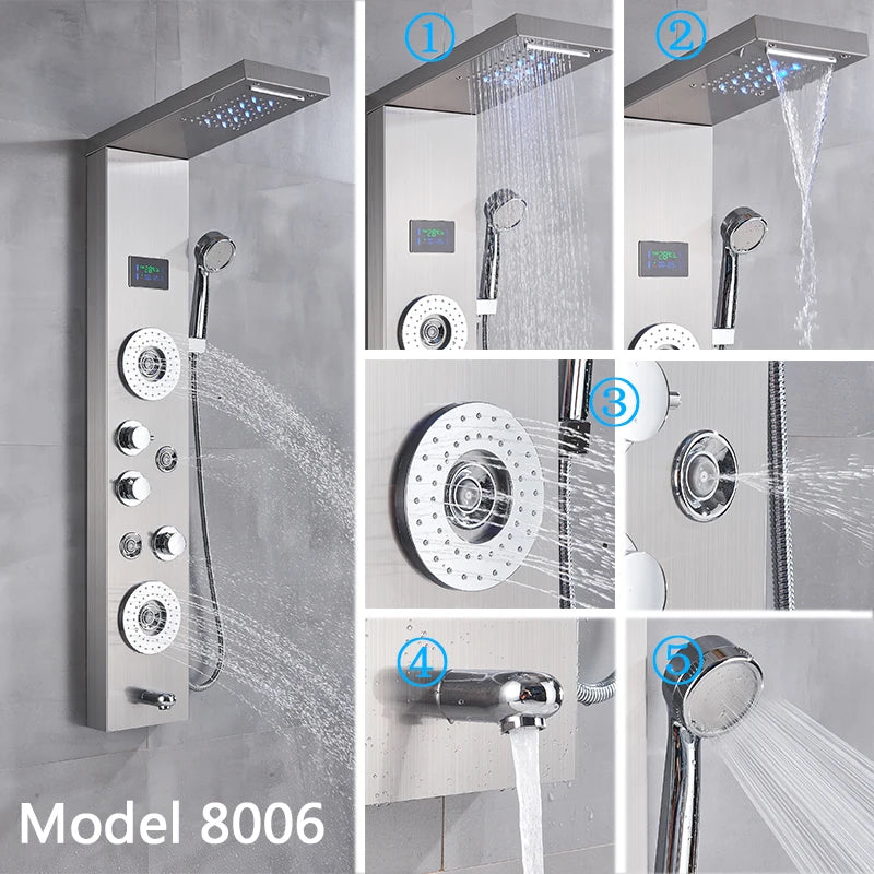 Wall Mounted Bathroom Shower Column