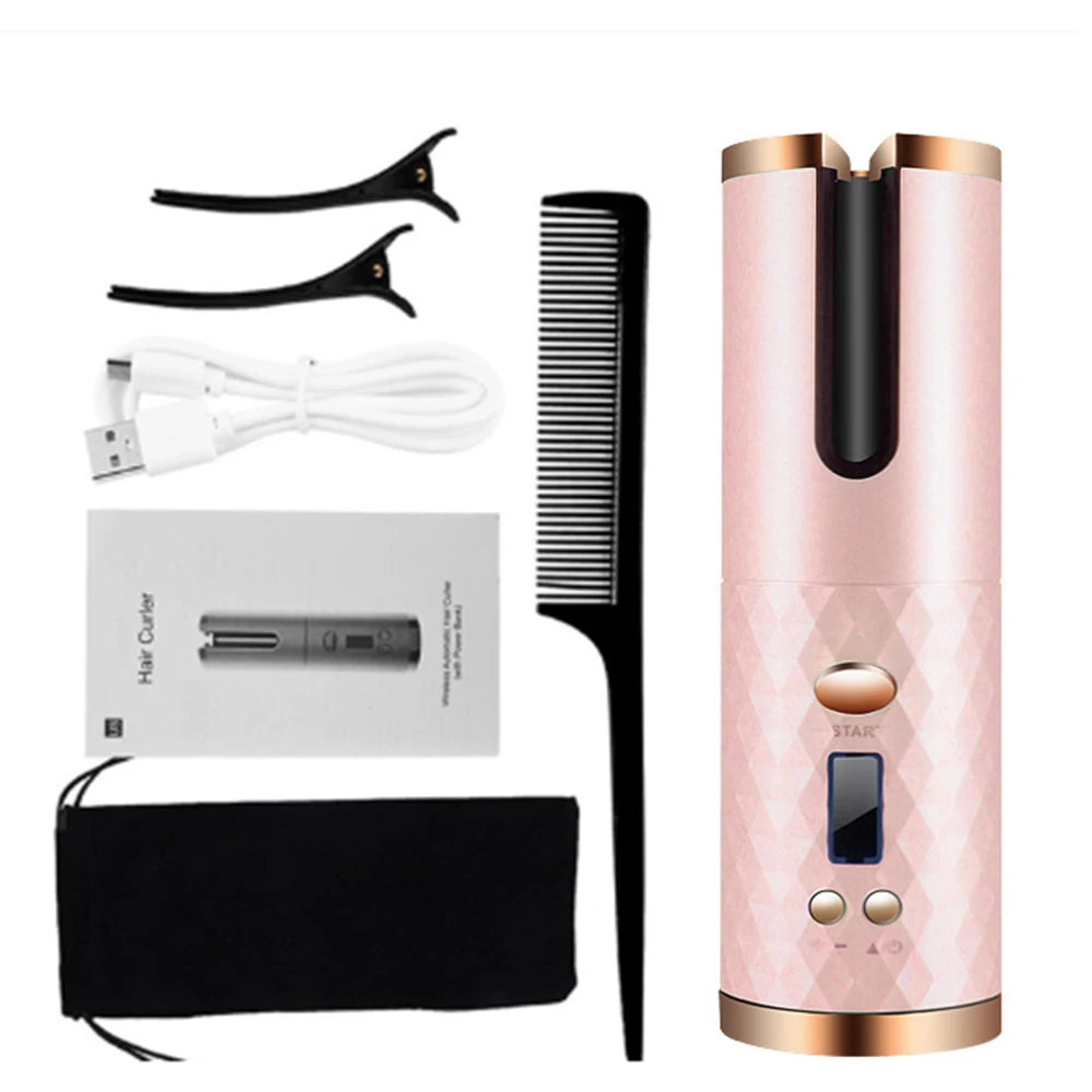 Portable Cordless Automatic Hair Curler