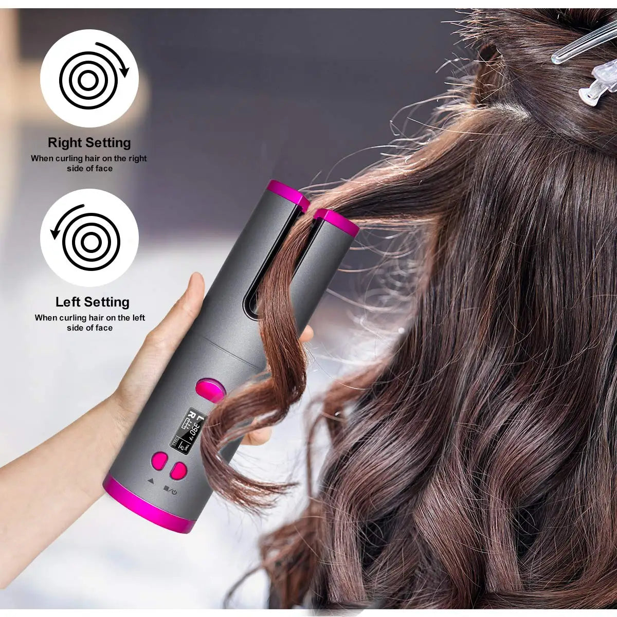 Portable Cordless Automatic Hair Curler