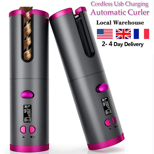 Portable Cordless Automatic Hair Curler