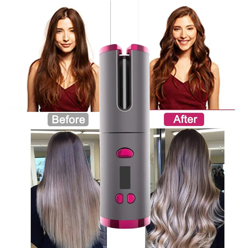 Portable Cordless Automatic Hair Curler