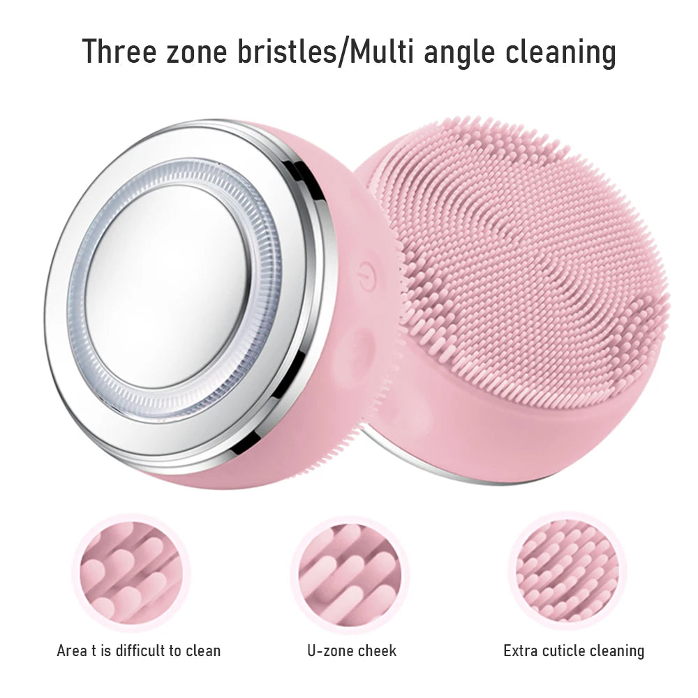 2-in-1 Electric Face Cleansing Brush Pore Cleaner