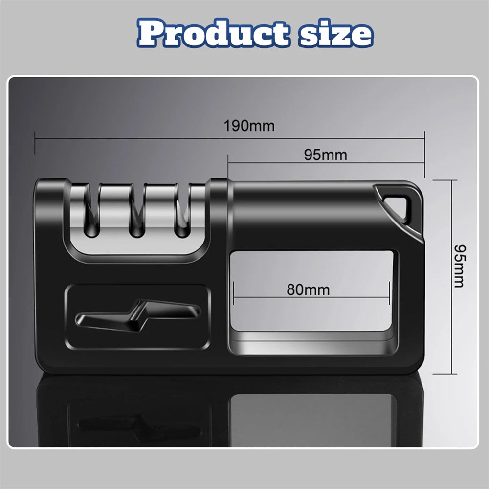 Four In One Stainless Steel Knife Adjustable Sharpener