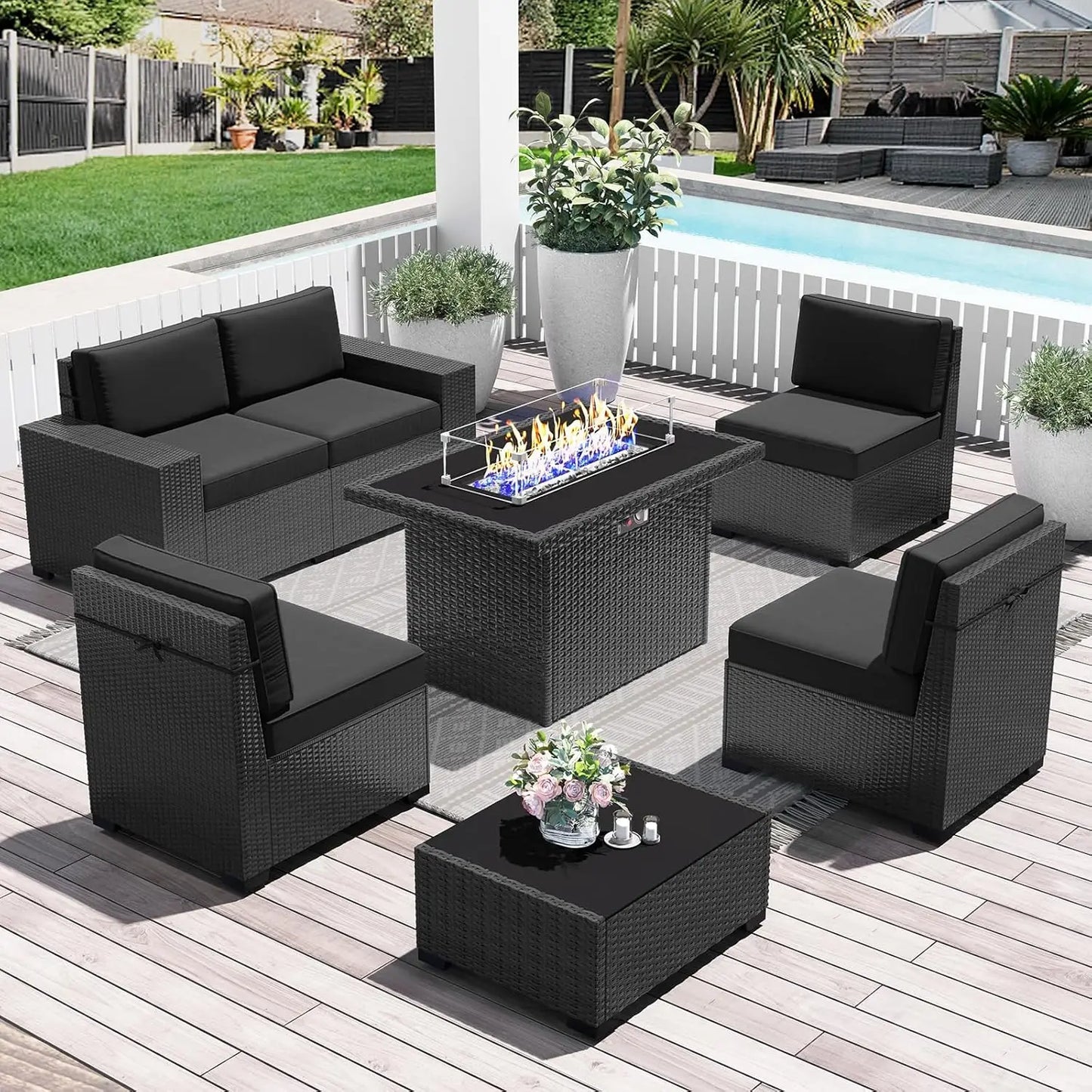 13 Pieces Outdoor Patio Furniture Set