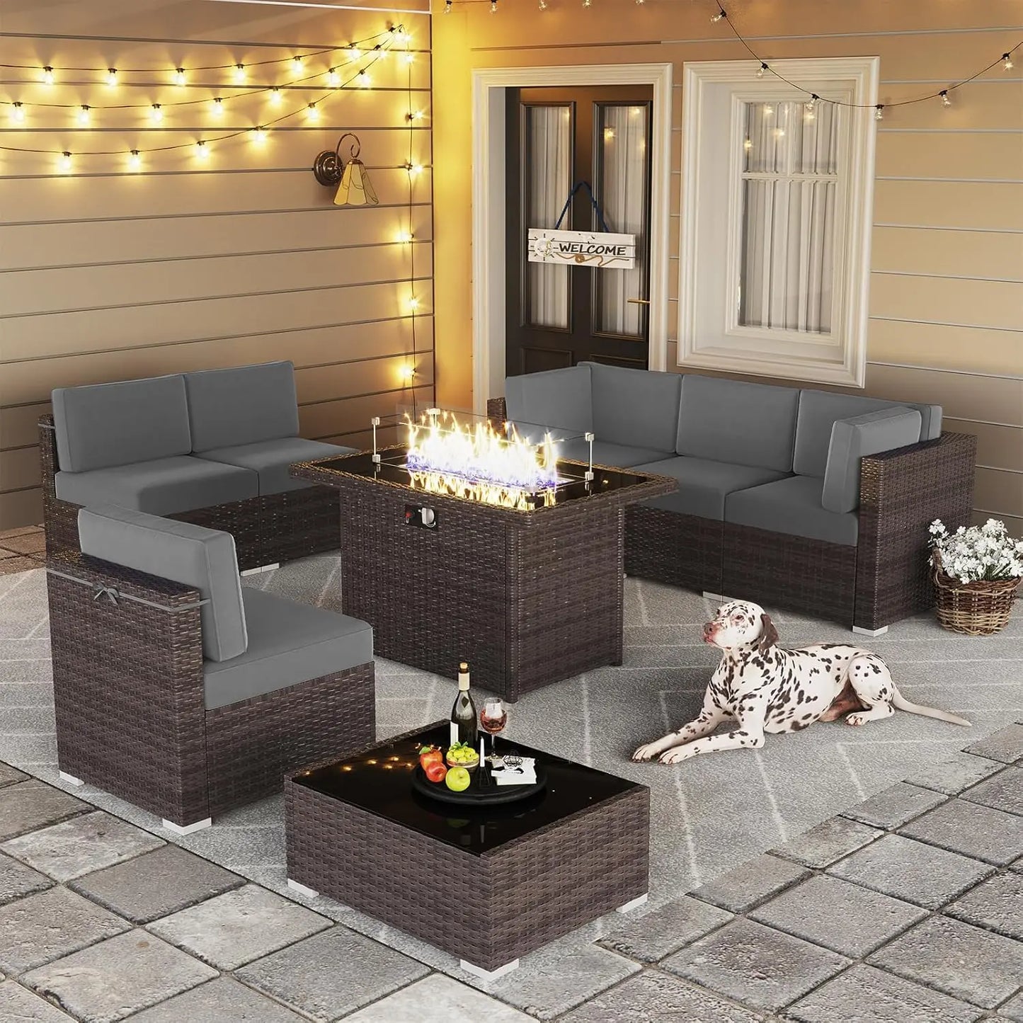 13 Pieces Outdoor Patio Furniture Set