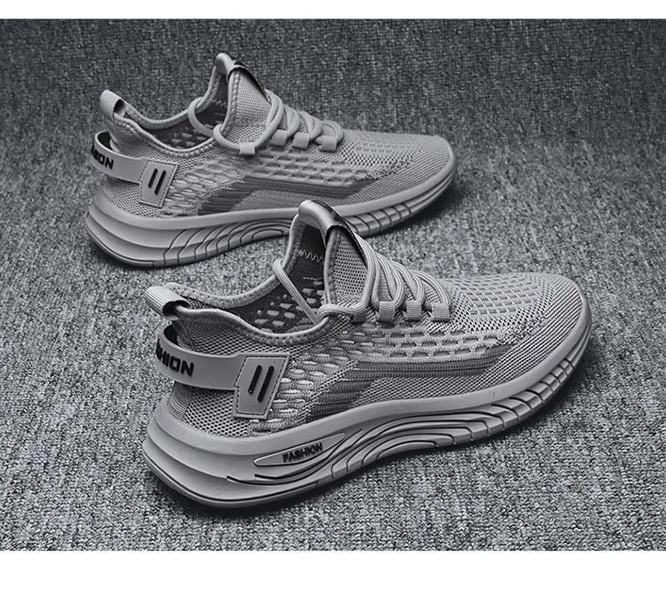 Men's Lightweight Breathable Running Shoes – Slip-On Fly Mesh Sneakers