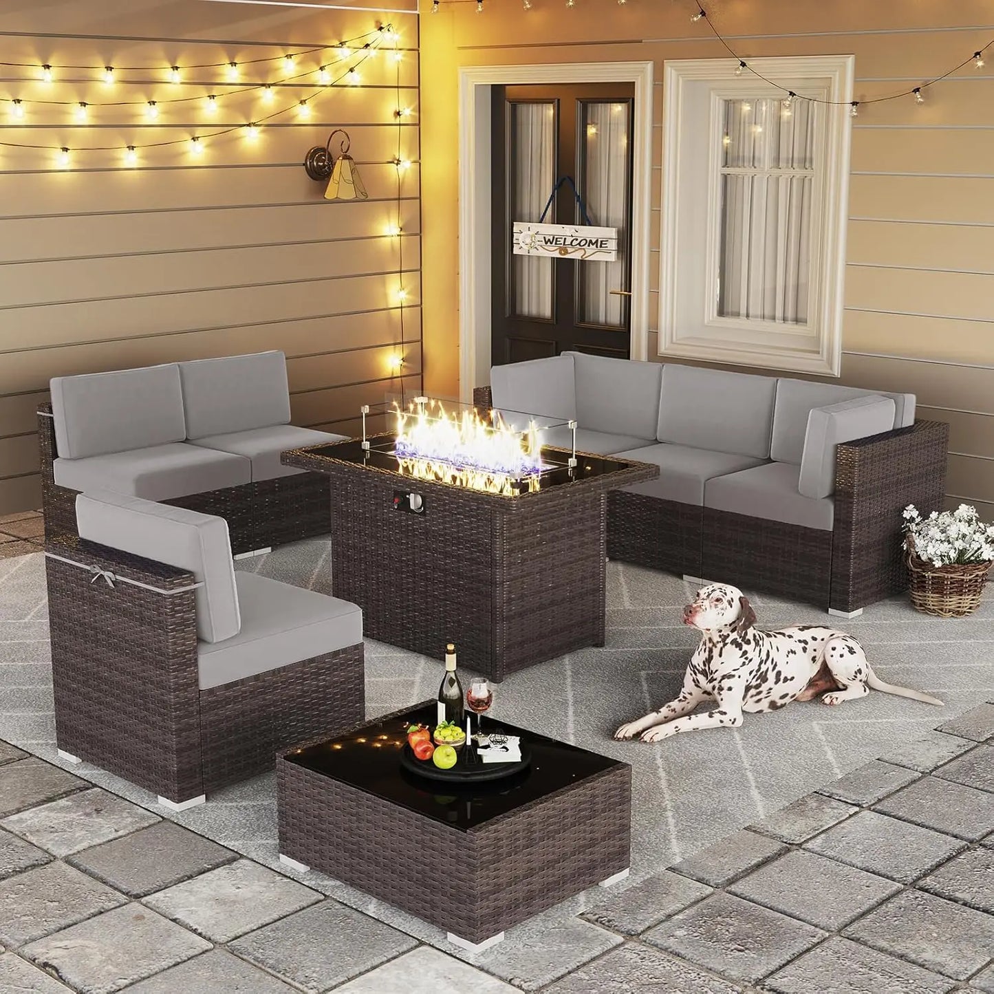 13 Pieces Outdoor Patio Furniture Set