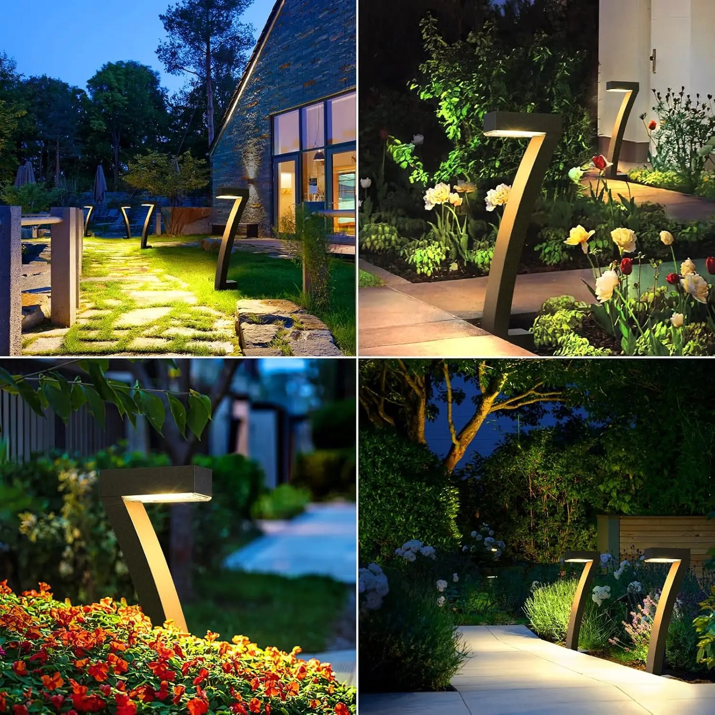 6 Pack Bright Solar Outdoor Pathway Lights