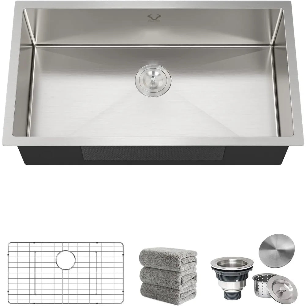 Stainless Steel Undermount Kitchen Sink 32x18 Inch