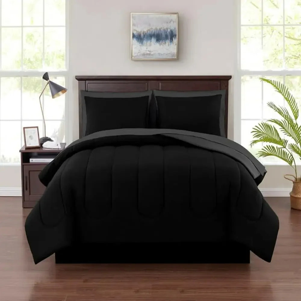 Black 7-Piece Bedding Set