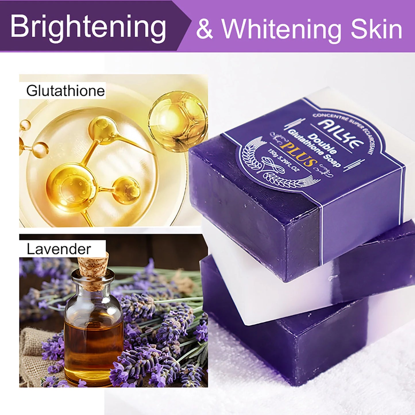 Lightening Soap Bar with Glutathione & Lavender