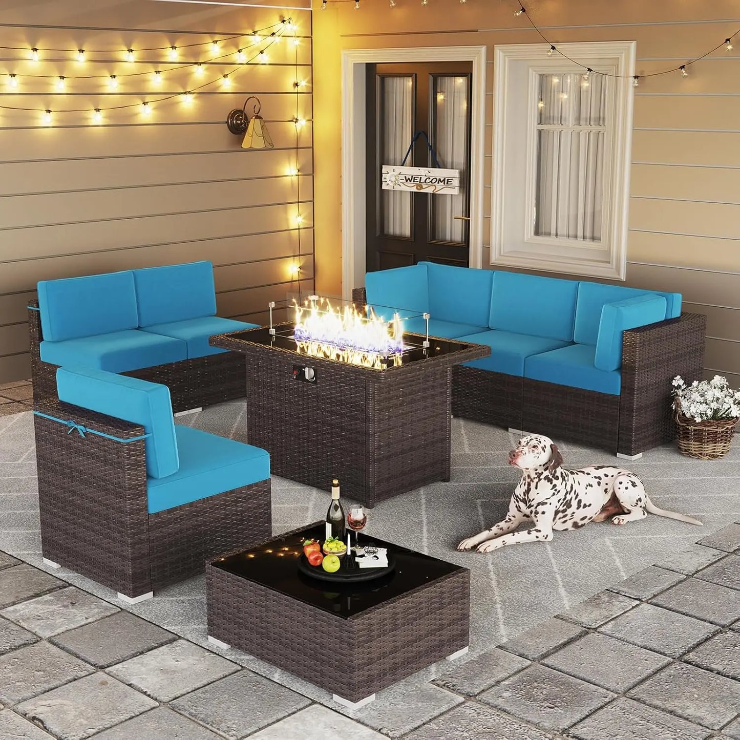 13 Pieces Outdoor Patio Furniture Set