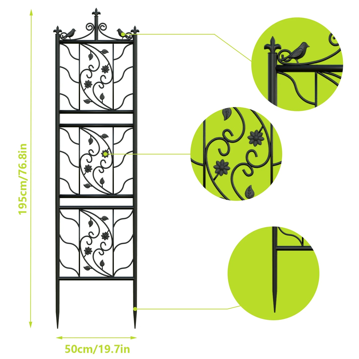 71" Decorative Garden Trellis