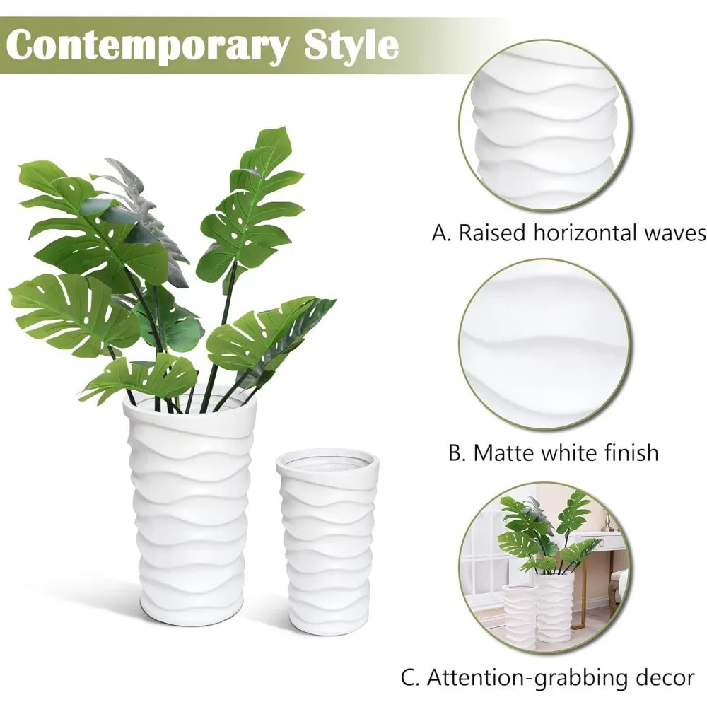 Set of 2 Planters for Outdoor Plants